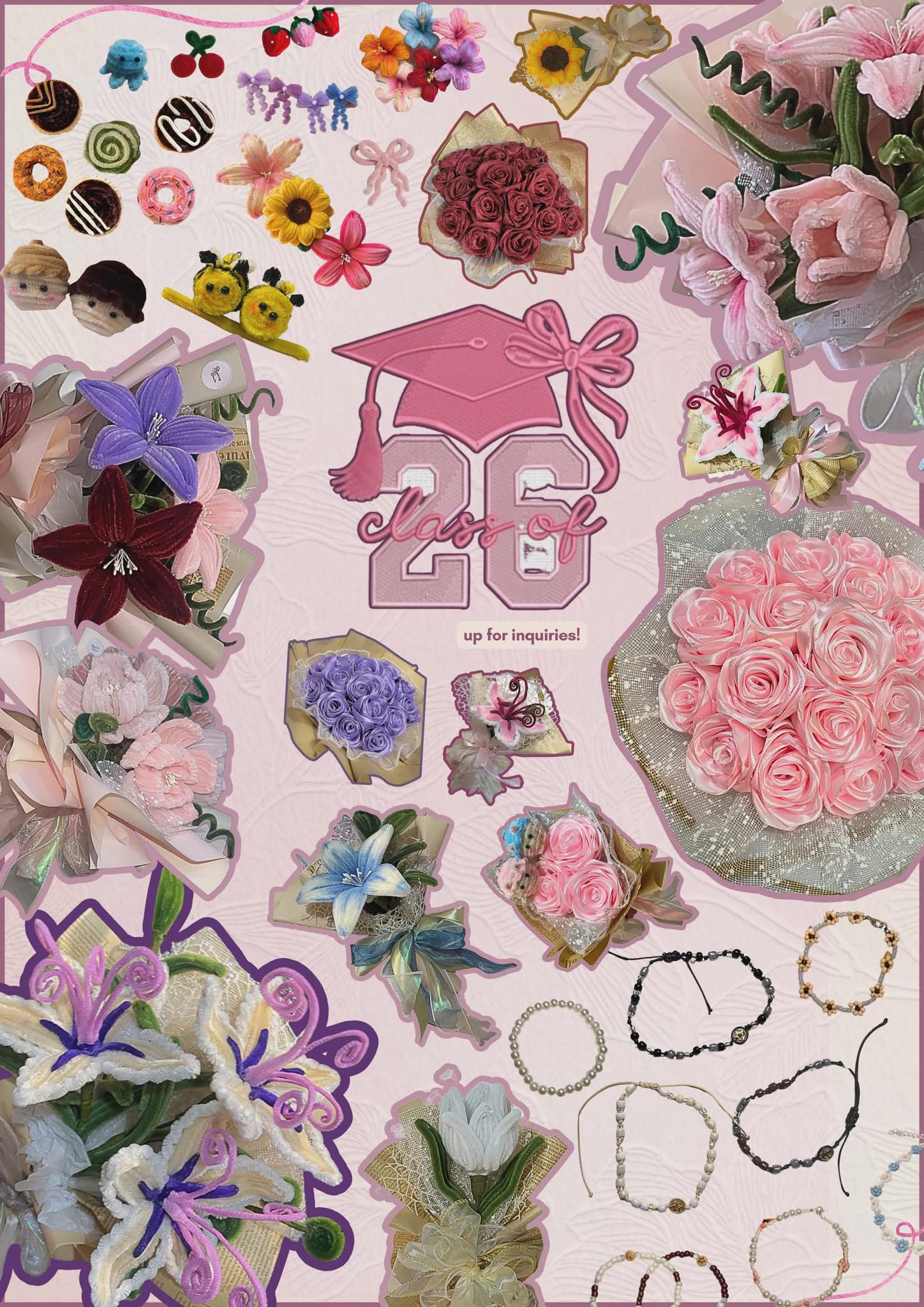 YveCrafts handmade bouquet and gifts collage